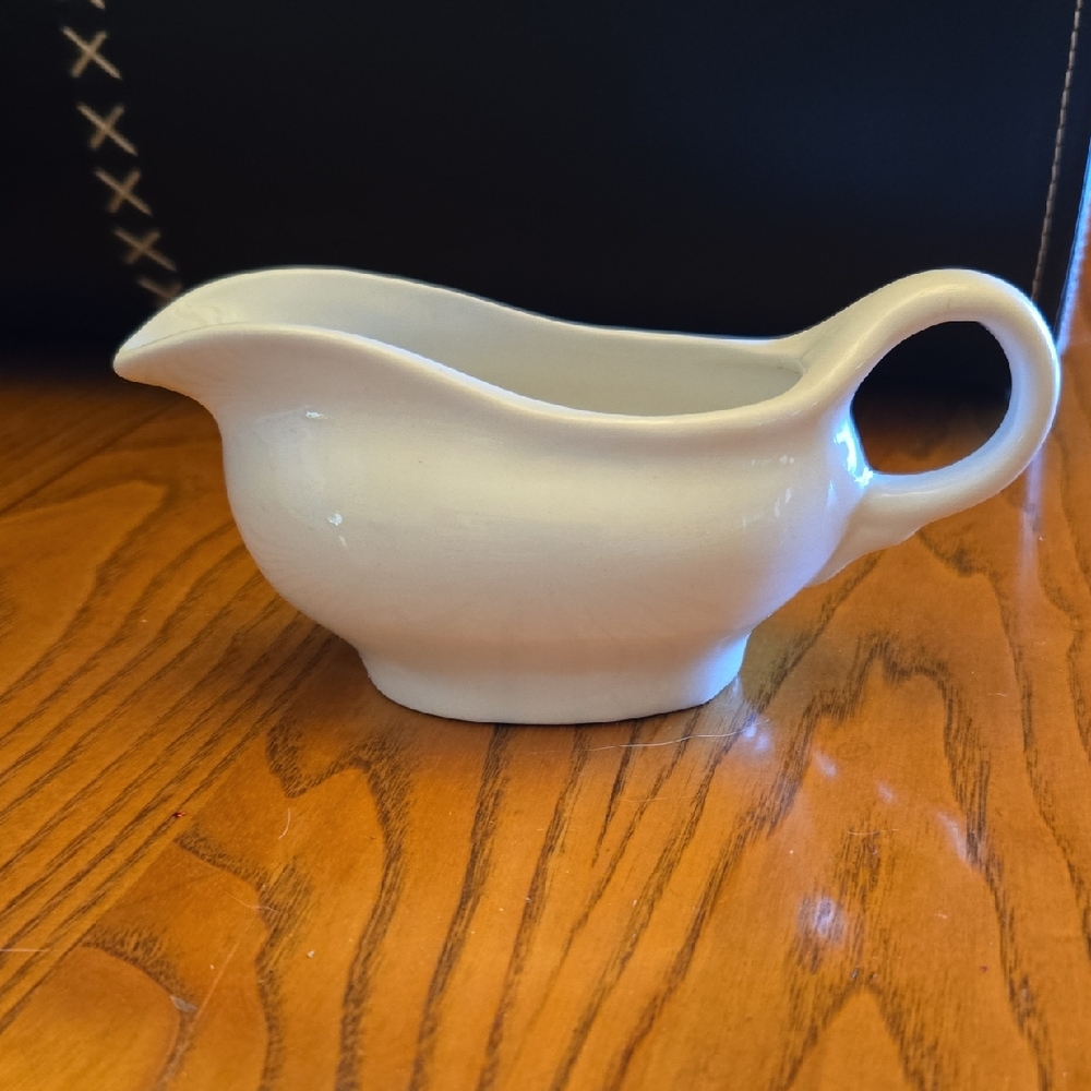 Elegant White Ceramic Cream Pitcher